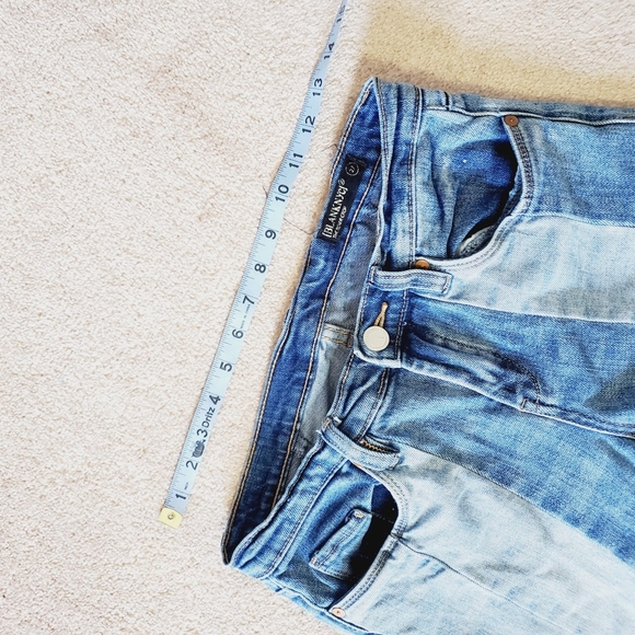 Blank NYC Patchwork High Rise Raw Hem Ankle Jeans 27 - Picture 5 of 7